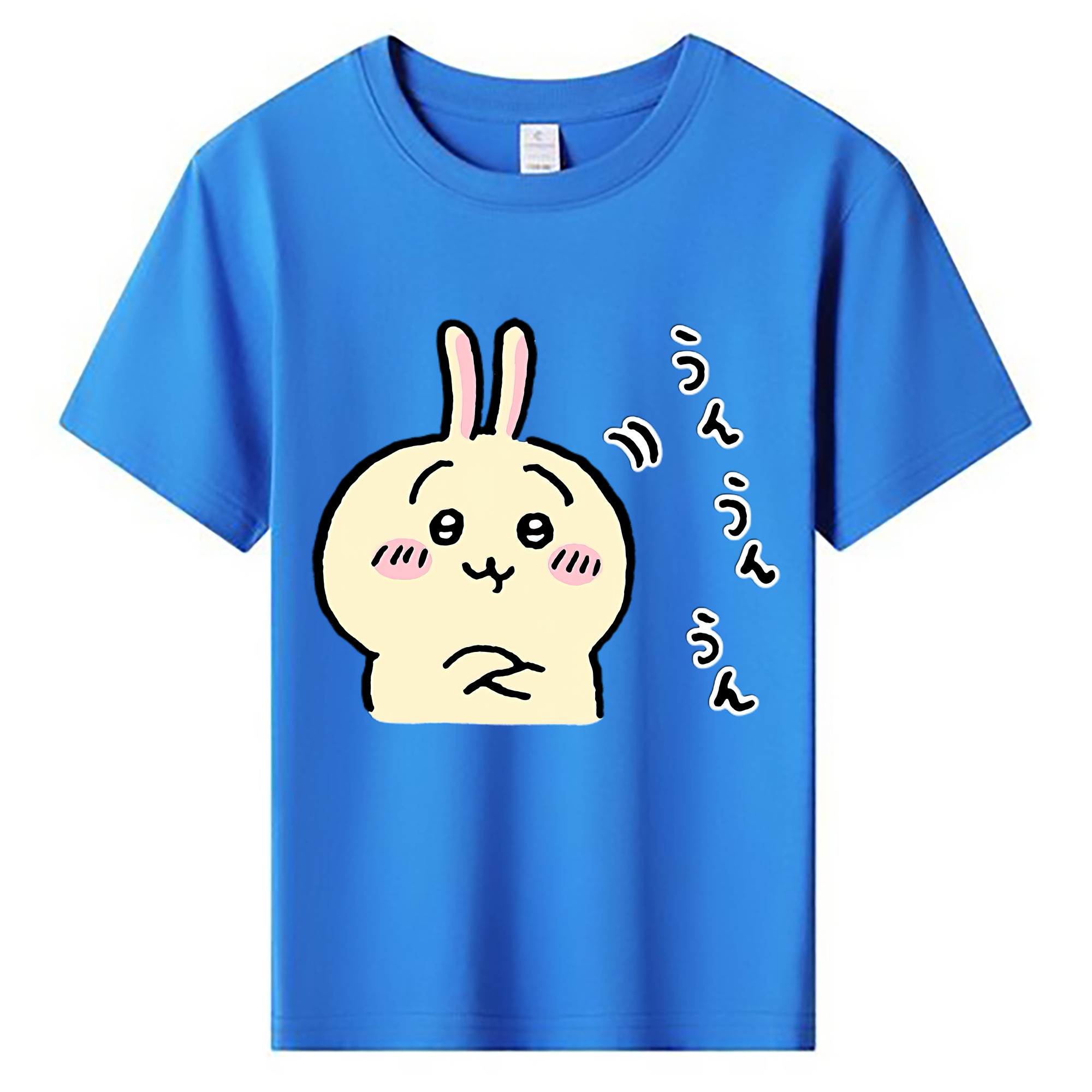 （画像用） ちいかわ うさぎ Chii-kawa usagi 綿100％キッズTシャツ（フロントプリント）